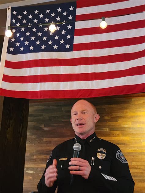 chamber installs officers hears police chief michael claborn