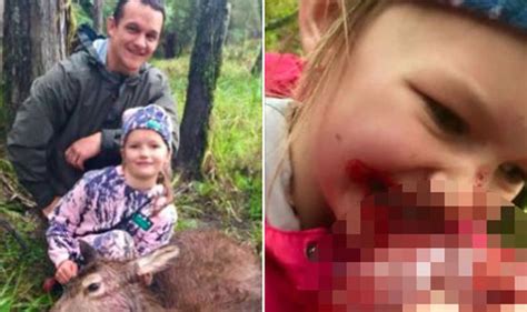 father lets daughter eat raw deer heart sparking outrage online life life and style express