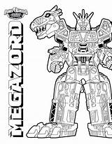 Rangers Dino Megazord Zords sketch template