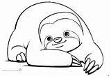 Sloth Coloring Baby sketch template