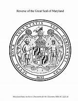 Seal Maryland State Coloring Reverse Pages Md Nevada Flag Printables Usa Choose Board Great Go Template States sketch template