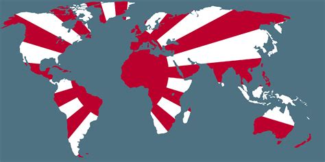 world covered under the japanese empire flag vexillology