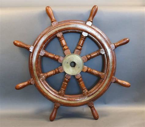 mahogany ship s wheel with brass hub for sale at 1stdibs