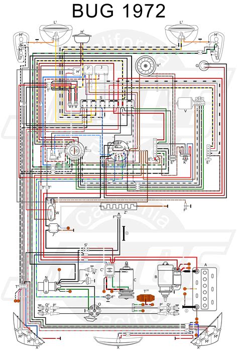 vw tech article  wiring diagram vw bug vw super beetle vw dune buggy