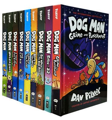 dog man series   books collection set  dav pilkey grime