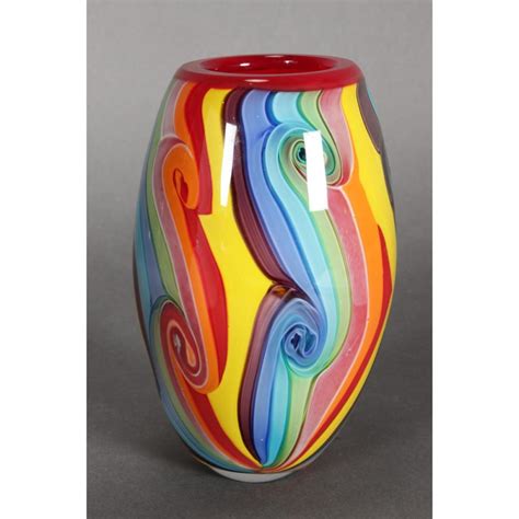 Sold Price Murano Glass Rainbow Vase Invalid Date Aedt