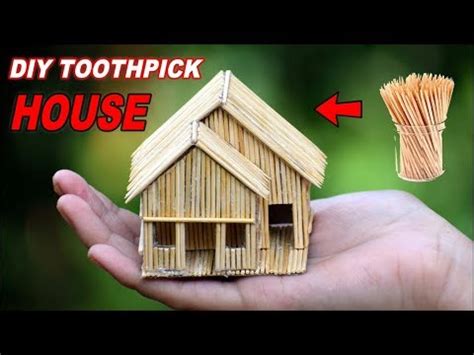 making  mini toothpick house diy craft idea missdiy star youtube