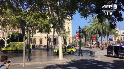 van hits pedestrians in barcelona youtube