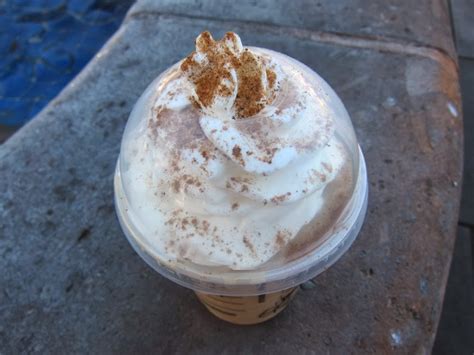 review starbucks eggnog frappuccino brand eating
