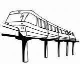 Meios Metros Transportes Monorail Metrô sketch template