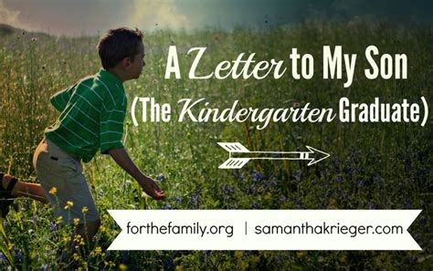letter   son  kindergarten graduate   family