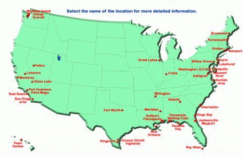 map navy locations navy base  military bases  naval bases