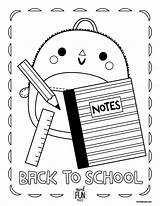 Coloring Printable Back School Excited Hitting Books Kids Fun Nod Bubakids sketch template