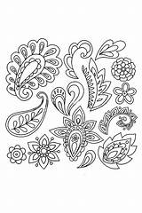 Paisley Drawing Bandana Pattern Tattoo Designs Patterns Stencil Mehndi Henna Simple Own Rose Stencils Print Doodle Clipart Vector Drawings Draw sketch template