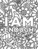 Coloring Pages Affirmation Affirmations Adult Self Colouring Bing Printable Sheets sketch template