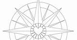 Coloring Compass Rose sketch template