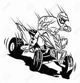 Atv Wheeler Coloring Pages Four Drawing Moto Vector Racing Rider Wheelers Outline Motorbike Atvs Sketch Illustrations Getdrawings Coloringbay sketch template