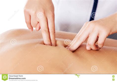 woman having massage of body in the spa salon beauty treatment concept