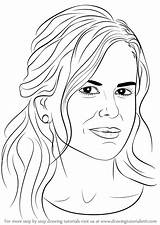 Nicole Kidman Step Draw Celebrities Drawing Drawingtutorials101 Tutorials sketch template
