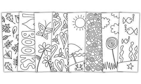 coloring pages bookmarks printable templates