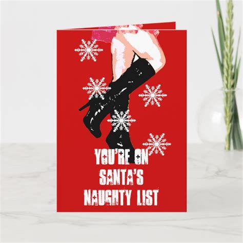 sexy santa adult christmas card