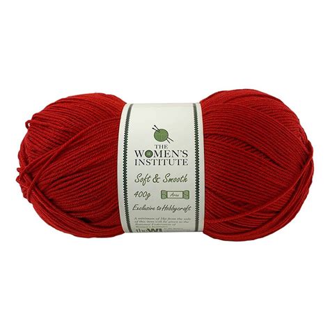 womens institute deep red soft  smooth aran yarn  hobbycraft