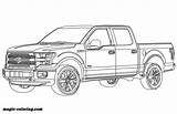 Coloring F150 Pickup sketch template