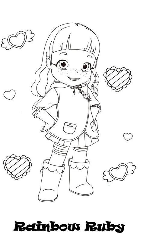 rainbow ruby coloring pages coloring pictures