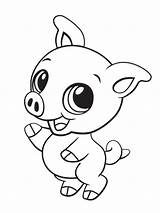 Coloring Cute Animals Pages Animal Baby Printable Outline Kids Pig Adults Tattoo Anime Animated Color Dog Print Cheerful Piglet Getcolorings sketch template
