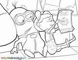 Minions Coloring Pages Pdf Kevin Printable Minion Getcolorings Sheets Choose Board sketch template
