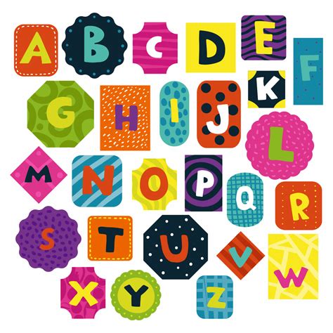 individual colorful alphabet letters printable customize  print