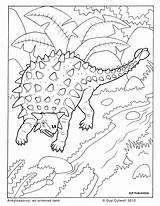 Ankylosaurus Kleurplaat Vulkaan Tsgos Jurassic Kleurplaten Dinosaurus Assiette Booth sketch template