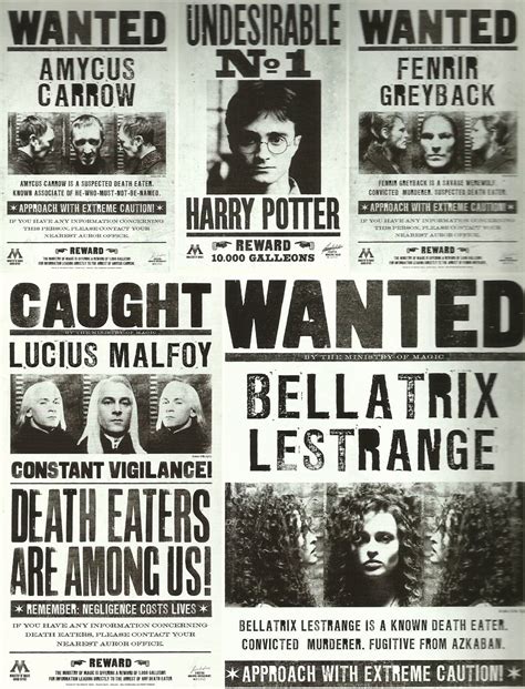 harry potter wanted poster template