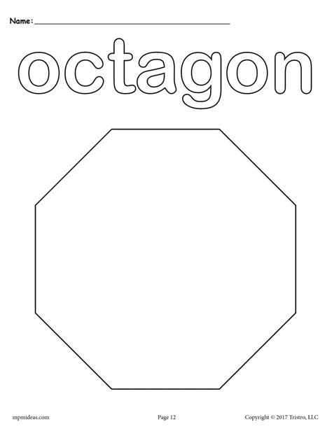 octagon coloring page shapes coloring pages supplyme