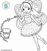 Fairy Coloring Tooth Pages Kids Printable Dental Sheets sketch template
