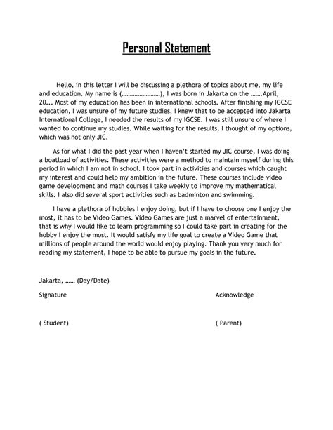 gap year letter sample  explanation personal statement