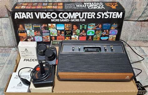 vintage atari  video game computer system complete  box estatesalesorg
