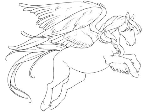 pegasus lineart  sapphira page  deviantart horse coloring