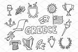 Greece Drawing Doodles Culture Creativemarket Travel sketch template