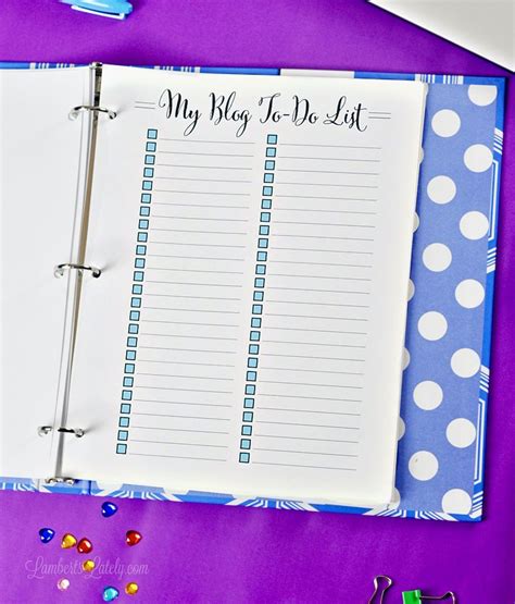 ultimate blog planning notebook lamberts  printable planner