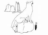 Coloring Descending Wolf Mountain Model Wecoloringpage sketch template