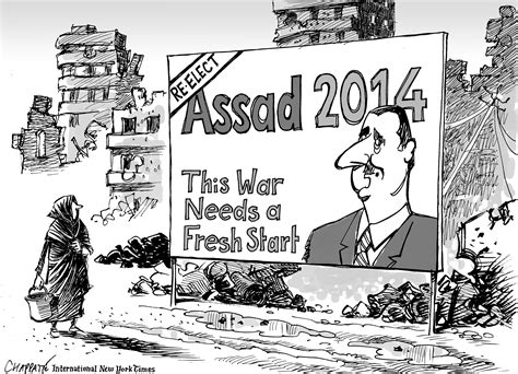 Assad To Un For Re Election Globecartoon Political Cartoons