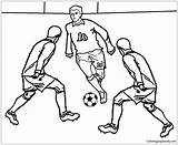 Coloring Pages Football Player Players Color Online Soccer sketch template