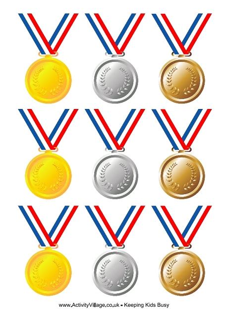 medals templates  crafts