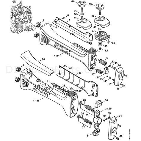 stihl fs   em clearing  fs   em parts diagram  av system