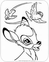 Bambi Coloring Pages Disney Disneyclips Birds Drawings sketch template