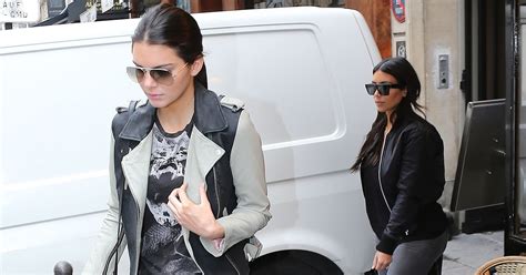 kim kardashian and kendall jenner at paris fashion week