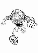 Buzz Lightyear Coloring Toy Story Printable Pages Kids sketch template