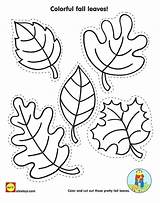 Fall Leaves Coloring Printable Pages Templates Leaf Kids Cut Welcome Color Autumn Printables Template Kindergarten Crafts Falling Print Shapes Activity sketch template