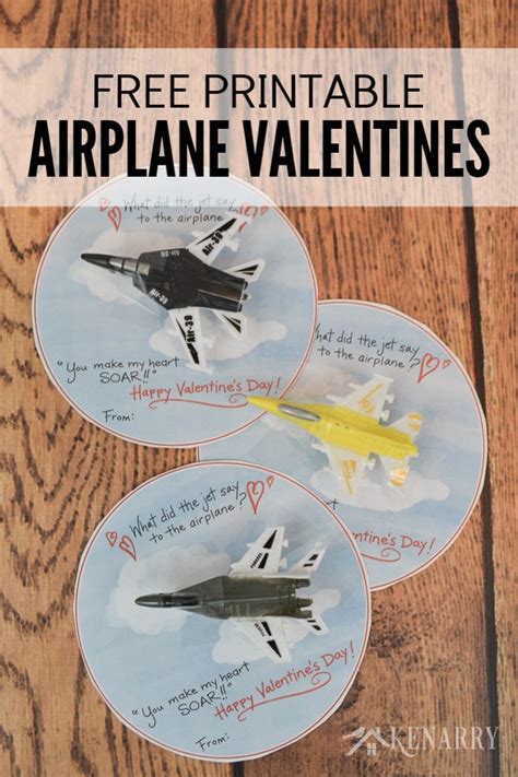 airplane valentines day cards  kids  printable ideas